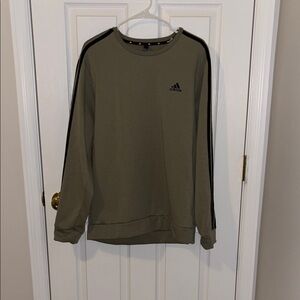 Adidas Men's Olive Green Sweater
